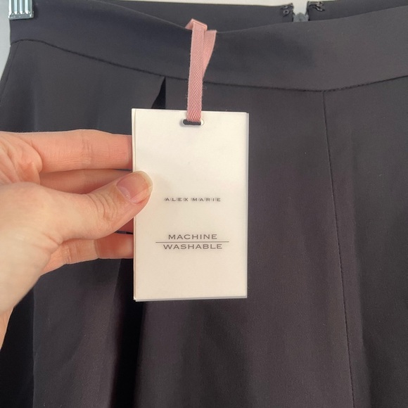 Alex Marie Cori Twill Wide Leg Pant Black - 8 - Picture 3 of 6